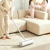 Rodillo removedor de pelo rodillo de mango largo cepillo rodillo gato reemplazo grande pegajoso cama barrido suelo succión de polvo artefacto para pelo se puede rasgar papel