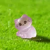 Nuevo producto transfronterizo: resplandor en la oscuridad, gatito con la cabeza inclinada, accesorios de decoración DIY para jardinería y paisajismo, adornos para paisajes en miniatura