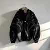 Moletom com Capuz Streetwear Hip-Hop Unissex Design Escuro Único Nicho Tendência Bordado Estilo Europeu e Americano Solto