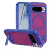 Adequado para Google Google Pixel9Pro Capa de Celular Três-Resistente com Suporte Magnético 8A Antiderrapante e Anti-Queda