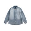N-52TRW Classic Vintage Washed Denim Camisa Masculina e Feminina Solta Trendy Casual Manga Longa Camisa Casaco CS159