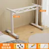 Suporte de Mesa com Manivela Ajustável e Rodas, Estrutura de Suporte Móvel para Mesa de Escritório, Suporte de Mesa Ajustável