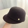 Sombrero Ecuestre de Lana Japonés Simple de Gama Alta para Mujer Sombrero de Moda Versátil Muestra Rostro Pequeño Elegante Boina de Otoño Invierno
