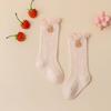 Calcetines para bebé para hombre y mujer, verano delgado 0-3 meses, bebé recién nacido sin costuras sueltos, primavera y otoño, calcetines de tubo de malla de algodón