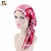 Turbante con estampado de satén, banda elástica, correa para el cabello, gorro pirata, gorro acondicionador JDT-217C
