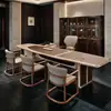 Mesa de Té Nueva de Madera Maciza Estilo Chino Madera de Nogal Negro Soporte de Té para Área de Recepción Estructura de Ensambles Sensación de Lujo Ligero Muebles de Oficina Otro