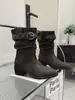 Botines Melard de moda hasta la pantorrilla para mujer, nueva colección de otoño 2026, botas de montar estilo western, tacón grueso, botines retro de punta