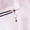 Pendientes de aleación de titanio F136 estrella de cinco puntas hueca colgante de circonita cabeza de joyería DIY joyería para piercing corporal de titanio G23