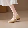 Chuyuji 2026 Nuevos Zapatos Planos Franceses de Moda Cheongsam Zapatos Mary Jane Blancos Zapatos de Trabajo de Cuero Zapatos de Noche