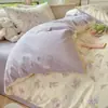 Nueva cama de algodón de clase A para madres e hijos de 120 grados, juego de cuatro piezas para el hogar, juego de tres piezas para dormitorio de estudiantes con diseño floral, venta al por mayor