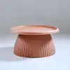 Nordic Net cogumelo vermelho pequena mesa de centro pequeno apartamento varanda sala de estar mesa de centro simples plástico moderno Mini mesa lateral