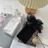 Meias de renda Lolita, novas meias de renda com laço de cor sólida para outono e inverno, meias de renda até a panturrilha com laço