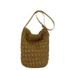 Transfronterizo 2026 Verano Nuevo Tejido a Mano Moda Versátil Bolso Gran Capacidad Paja Hombro Axila Bolso Cubo