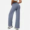 Pantalones de Yoga de Pierna Recta para Levantar Glúteos Transfronterizos Cintura Alta Pierna Ancha Holgados Adelgazantes Pantalones de Yoga Deportivos Alta Elasticidad Ropa de Fitness para Mujer