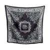 Pañuelo Cuadrado Grande Multifuncional de Sarga de Verano para Mujer con Estampado Floral, Protección Solar, Pañuelo Sombrilla, Chal, Decoración para el Viaje Diario