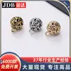 Hebilla de Bola de Metal Calada con Patrón, Botón de Tendencia Nacional, Traje Tang, Dinastía Han, Decoración de Cheongsam de Estilo Antiguo, Botón Cosido a Mano, Jinda