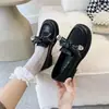 Zapatos Planos de Cuero Estilo Británico JK Uniforme para Mujer, Otoño 2021 Nuevos Mocasines Versátiles con Lazo Zapatos de Moda