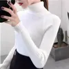 Suéter de cuello alto 2026 mujer invierno jersey nuevo estilo celebridad de internet manga larga grueso versión coreana versátil tejido base