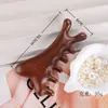 Peine de Masaje, Peine Engrosado para Cabello Largo, Peine de Cinco Dientes, Peine Redondo de Sándalo para Meridianos, Peine Pequeño Portátil para Masaje del Cuero Cabelludo
