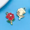 Dia dos Namorados Multi-Color Gotejamento de Óleo Corte de Rosa Coração Coração de Pêssego Pingente de Liga Chaveiro DIY Pulseira Acessórios de Joias