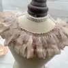 Nuevo Adorno de Encaje Plisado, Adorno de Encaje Decorativo para Dobladillos de Faldas y Puños, Adorno de Encaje Plisado de Malla