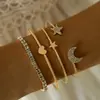 Joyería Transfronteriza Retro Europeo y Americano Hoja Nudo Pulsera Hueca Geométrico Redondo Triángulo Pulsera Venta al por Mayor