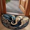 Tapetes Americanos Semicirculares Transfronterizos para Entrada y Recibidor, Tapetes Especiales Absorbentes de Agua Antideslizantes para Puerta de Cocina, Alfombra Resistente a las Manchas al Por Mayor
