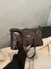 Meilaidfeng 2025 Nova Bolsa Baguete para Mulheres, Bolsa de Mão Texturizada Versátil Tendência Retrô, Bolsa Quadrada Pequena de Ombro