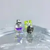 Pendientes Cuadrados de Aleación de Titanio Astmf-13 con Cierre de Mariposa Titanio G23 Rosca Interna Pendientes de Labio con Circonita Joyería para Piercing
