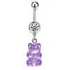 Atacado Transfronteiriço Aço Inoxidável Forma de Coelho Strass Vazado Fofo Simples Joia de Piercing Anel de Umbigo Stud de Umbigo