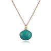 Aogu Cross-border Fashion Personalizado Cobre Banhado 18K Ouro Gota Óleo Shell Pingente Colar Feminino Nicho All-match Clavícula Corrente Novo