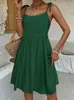 Vestido de Algodón y Lino Nuevo de Verano 2026 Europeo y Americano Transfronterizo Sexy Chica Caliente Vestido de Tirantes Vestido Holgado de Algodón y Lino