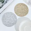 Comércio Exterior Transfronteiriço Hot Gold Porta-copos Decoração de Mesa Jogos Americanos Antiderrapante Isolante Térmico Pequenos Porta-copos Jogos Americanos Combinando
