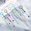 Llavero de Cuentas de Dopamina Hebilla Cuadrada Hebilla Redonda Varilla de Cuentas Pintura Multicolor Llavero para Teléfono Móvil Colgante Pequeño Exquisito