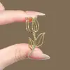 Broche Tulipa Brilhante Casual e Versátil para Mulheres, Luxo Acessível e Broche Corsage Flor de Fragrância Fina Acessórios Vazados