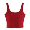 Camisola de Verano para Mujer con Almohadillas para el Busto para Ropa Exterior e Interior, Delgada, Sin Espalda, Estilo Sexy y Caliente, Hermoso Sujetador de Espalda, Top Todo en Uno