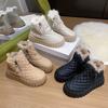 Botas de nieve altas con forro polar para mujer, invierno 2024, nuevas botas de estilo coreano para estudiantes, cálidas, informales, con suela gruesa y aumento de altura, ZY12296