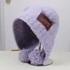 Moda Coreana Otoño/Invierno 2026 Gorro de Punto Simple Peludo Cómodo Bonito Cálido Versátil Protector de Orejas
