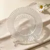 Plato de Vidrio Impreso Creativo Estilo Europeo Shunxincai Plato de Postre Estilo Occidental Plato de Frutas Decoración de Banquete de Bodas Plato de Frutas