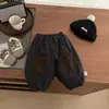 Calças de Fleece Grossas para Meninos Inverno Estilosas Patchwork Quentes Calças Jogger Bebê Versáteis Calças de Moletom para Uso ao Ar Livre