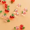 Colgante de Cereza Pequeña Resina de Durazno Alta Transparencia Exquisito con Perlas Material Hecho a Mano Joyería Linda Accesorios para DIY Hecho a Mano