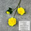 Rosa Occidental Estilo Europeo Envuelto en el Centro Ramo Falso Flor de Boda Flor para el Hogar Flor Artificial de Seda 3 3 Peonía Extranjera