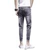 Pantalones vaqueros rotos de alta gama de verano para hombre, pantalones ajustados ajustados, pantalones casuales de marca de moda para todo tipo de combinaciones, estilo coreano de moda