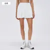Falda Deportiva de Cintura Alta para Mujer Primavera y Verano, Falda de Tenis Anti-Exposición Dos en Uno, Falda Corta para Fitness al Aire Libre Yoga D26023
