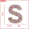 Em estoque tecido em pó cor strass emblema de letra patch de bebê adesivos de tecido acessórios para roupas acessórios fornecimento direto de fabricantes