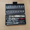 Conjunto de ferramentas para manutenção de carro chave de soquete chave combinada ferramenta de hardware pequeno conjunto de 46 peças chave combinada inserção