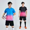 Comercio Exterior Transfronterizo Uniformes de Fútbol, Conjuntos de Camisetas de Manga Corta, Uniformes Deportivos de Entrenamiento para Adultos y Niños, Uniformes de Equipo, Compra Grupal con Impresión