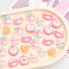 Mini Hielo a Través Animales de Dibujos Animados Arte de Uñas Joyería DIY Gel de Crema Pasador para el Cabello Agujero Hebilla de Zapato Accesorios de Resina Flor de Zapato