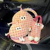 Caja de pañuelos para coche colgante monstruo de dibujos animados bolsa colgante para respaldo de asiento de coche caja de pañuelos para coche suministros de decoración interior de coche