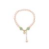Pulsera de personaje Pearl Fu para mujer Estilo de celebridad de internet Dulce Esmeralda Pulsera del mismo estilo de TikTok Estilo coreano Frijol rojo Regalo de Qixi para mujer